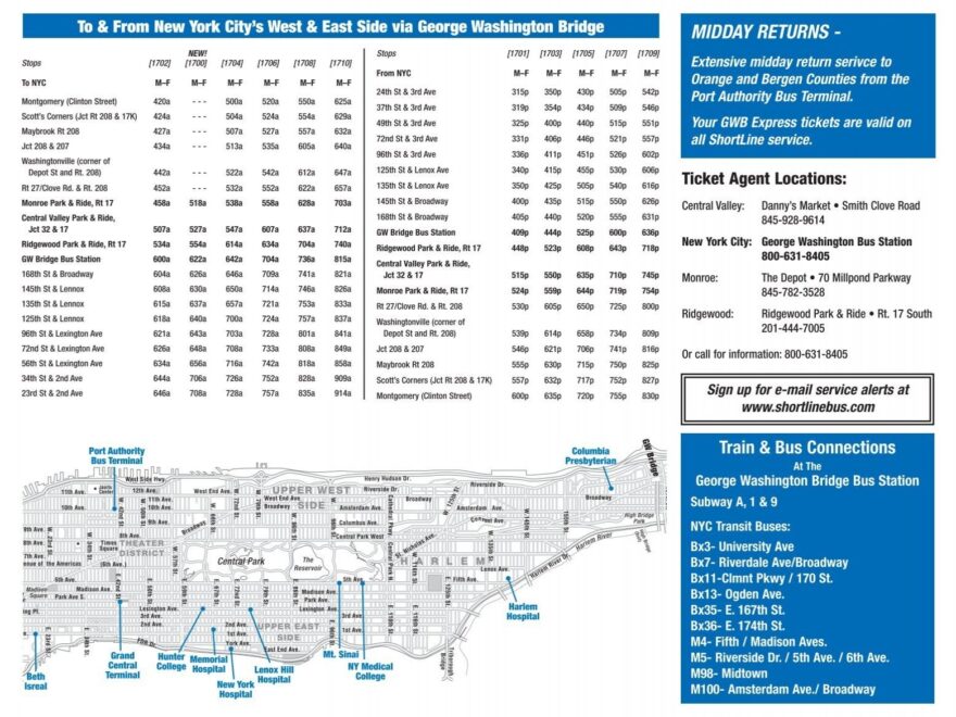 View Complete Schedule In PDF Coach USA