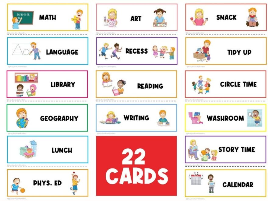 Visual Schedule Classroom Schedule Kids Printable Schedule Daily Routine Chart Homeschool Daycare Classroom Printables Teacher Etsy