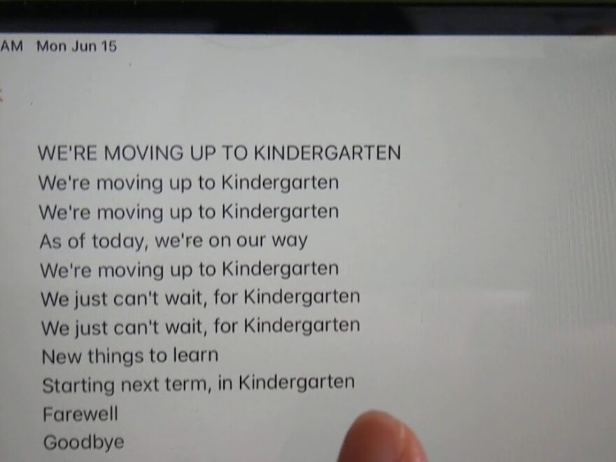 We re Moving To Kindergarten Lyrics With Music YouTube
