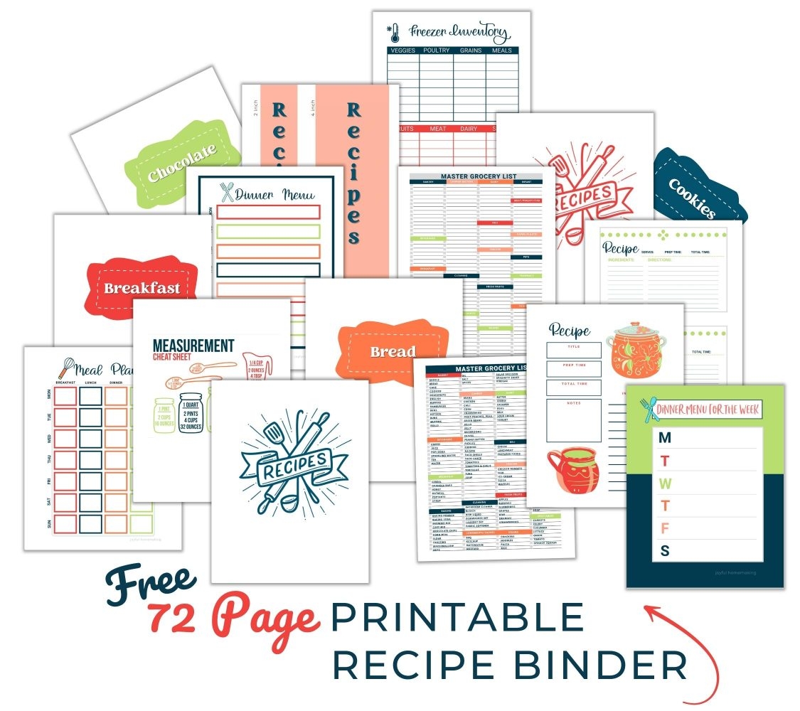 Free Printable Recipe Binder Templates