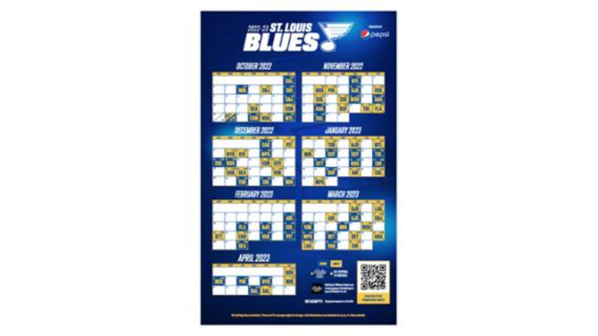 St Louis Blues Printable Schedule