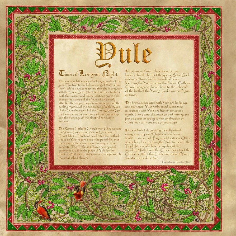 Printable Articles Pagan Yule Gods